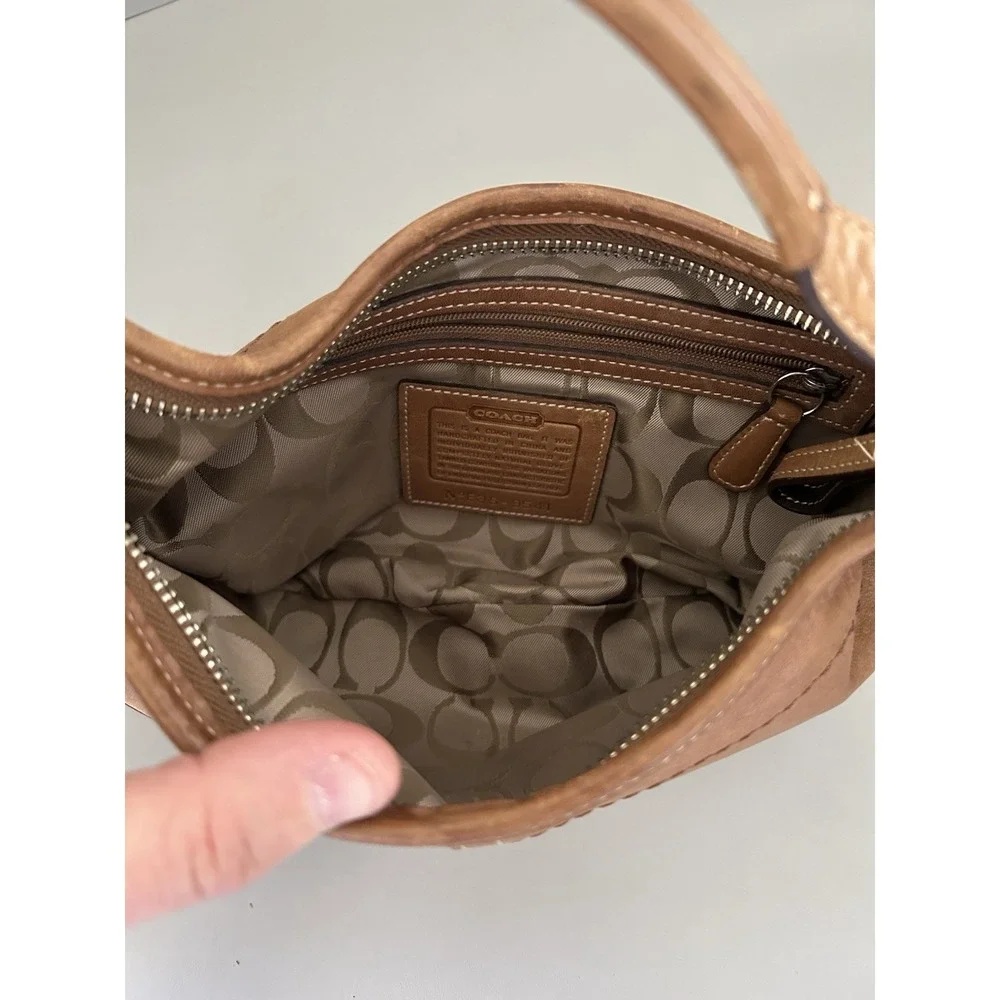 Vintage Coach Soho Shoulder Bag Saddle Brown Camel Tan Leather Purse Y2K 9541